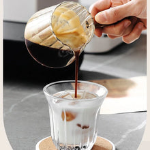 Load image into Gallery viewer, Wooden Handle Glass Espresso Measuring Cup