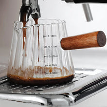 Load image into Gallery viewer, Wooden Handle Glass Espresso Measuring Cup