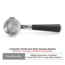 Load image into Gallery viewer, 58mm Bottomless Portafilter for Breville
