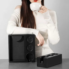 Load image into Gallery viewer, 51-58mm portafilter multi-function ABS Knock Box Fit tamping Station
