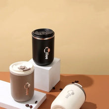 Load image into Gallery viewer, Stainless Steel Thermos Coffee Cup with Silicone Straw
