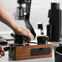 Load image into Gallery viewer, 51-58mm MHW-3BOMBER Wood portafilter tamping station
