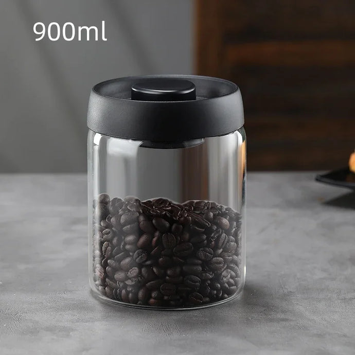 Multi Capacity Manual Vacuum Coffee Bean Storage Sealed Jar